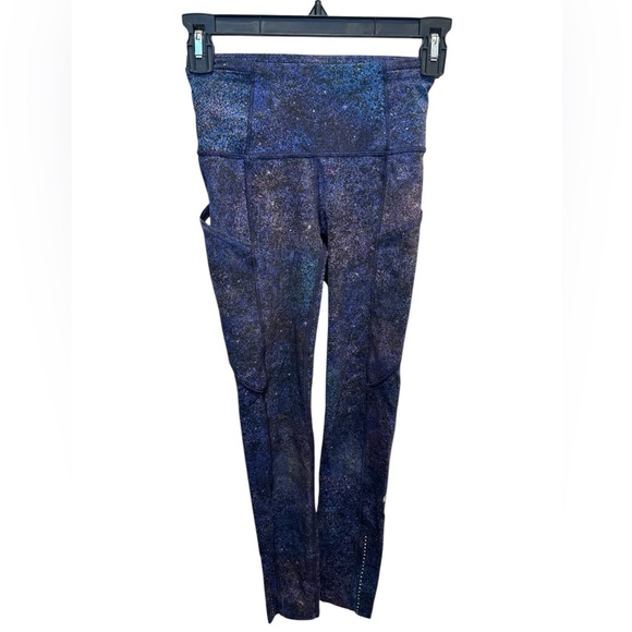 Lululemon Fast and Free Tight Nulux Polar Lights Blue Multi Galaxy leggings - Picture 4 of 7